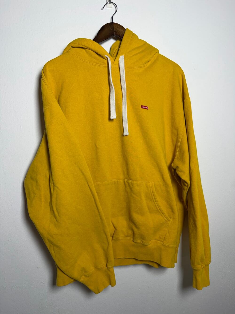 Supreme Small Box Drawcord Hooded Sweatshirt 'Bright Gold'